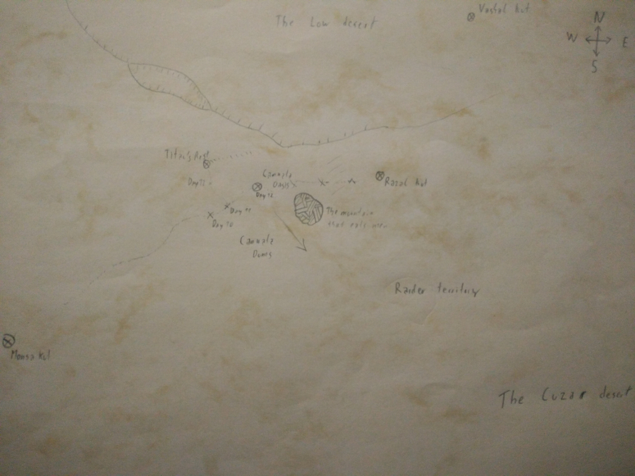 Partial map of the Cuzar desert.
Author: Harald Schroeder
Photographer: Harald Schroeder